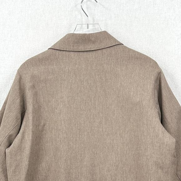 ENZA COSTA Wool Suiting Bomber Jacket Womens Small Tan Zip Collared Padded NEW - Picture 5 of 14